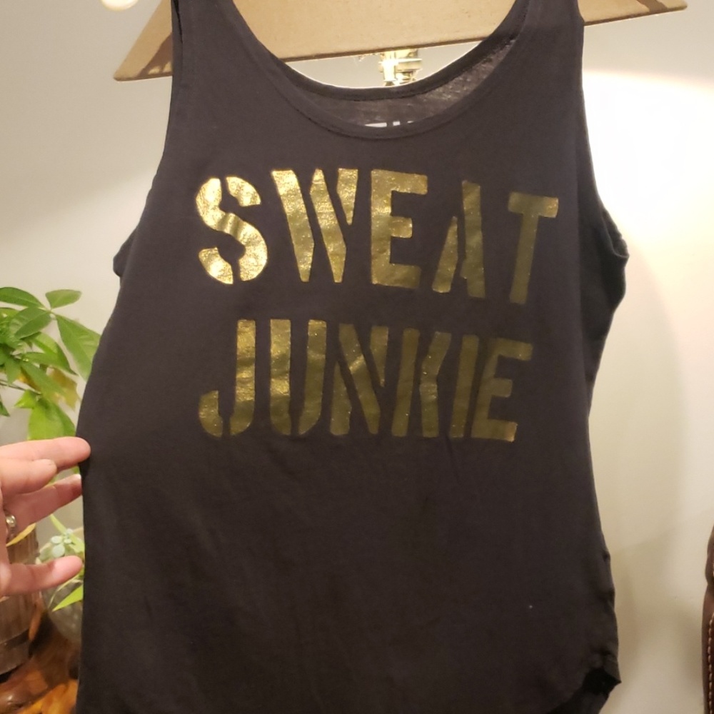 Gym ready black tank top